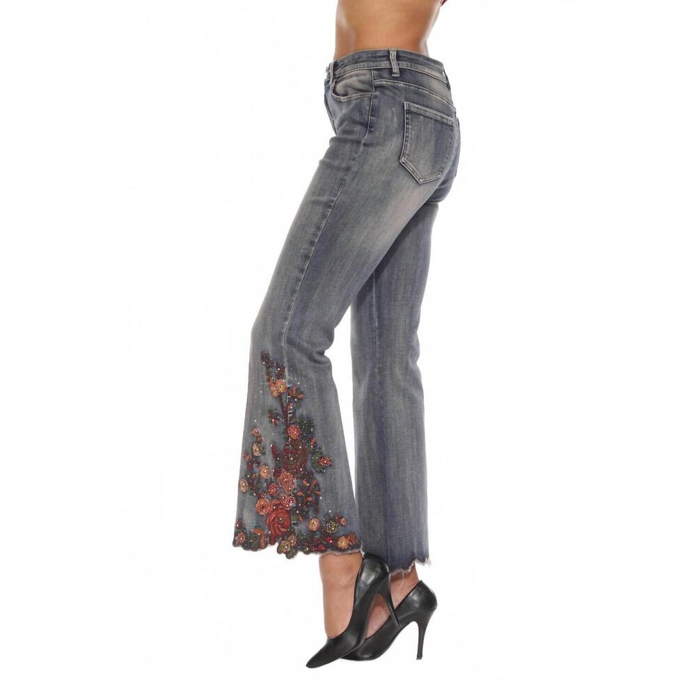 NEW AZI darcy wide leg jean in multi